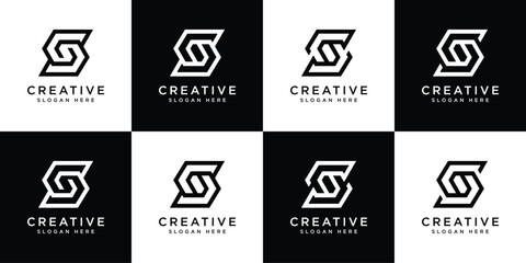 set of Initial letter S Logo design vector