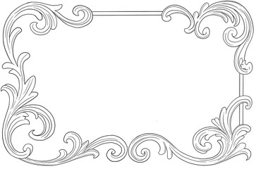 Royal floral pattern border and frame illustration	