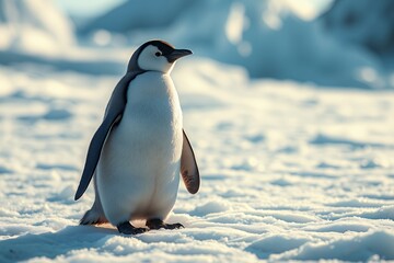 Obraz premium Adventurous Penguin in Polar Bliss