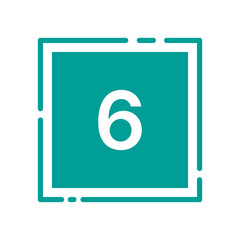 Colorful Square Number Label – [06] (Vivid Style)