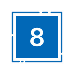 Colorful Square Number Label – [08] (Vivid Style)