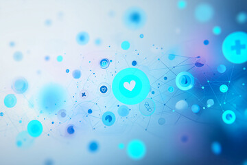 Clean Soft White Medical Background and Modern Healthcare Concept with Heart Shapes and Medical Pills Composition
