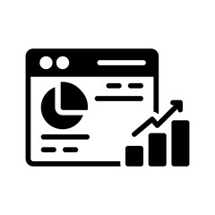 Vector solid black icon for Analytics