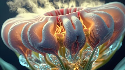 a plant's lung-like organ background