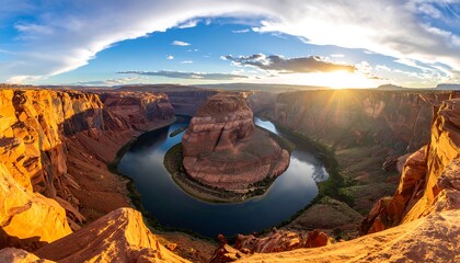 Vast canyon loop at sunset