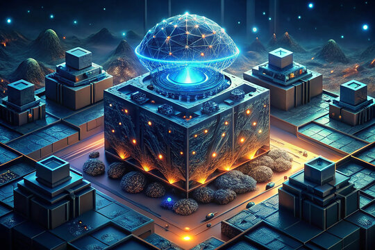 futuristic digital landscape representing big data, AI, and cloud technology &mdash; where intelligence, innovation, and information converge