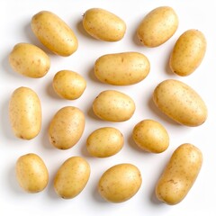 Obraz premium potatoes isolated on white background