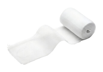 White toilet paper roll isolated on white background