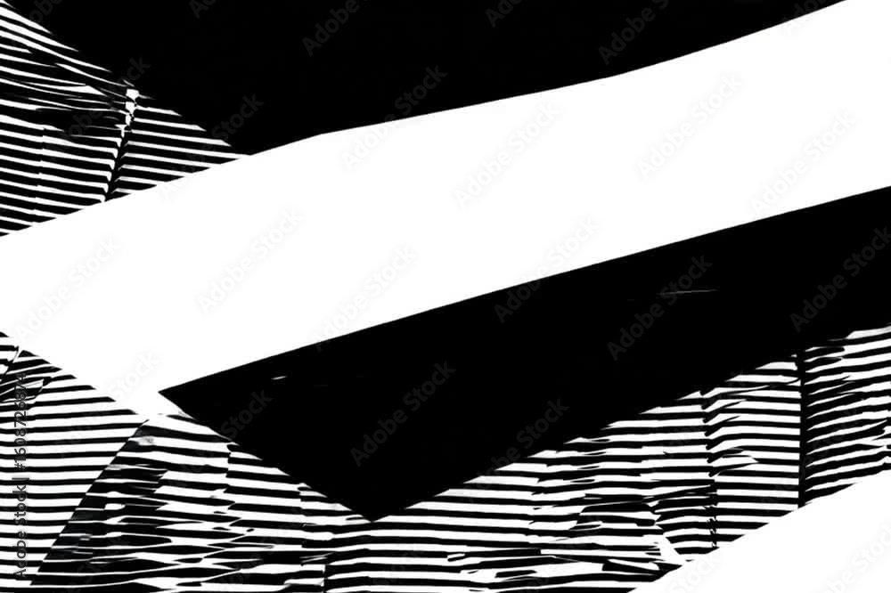Poster abstract geometric shapes in stark black and white create a visually striking and modern design