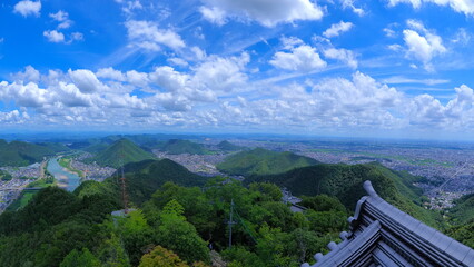 岐阜城からの各務原市方向1