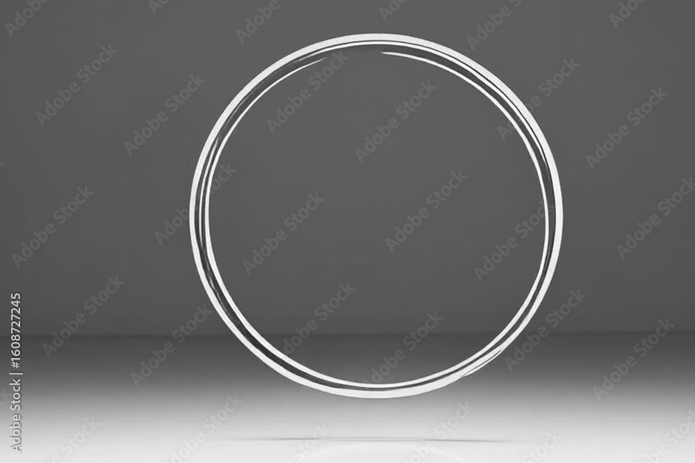 Poster abstract rings of light floating in space, conveying a sense of elegance and simplicity. these circl