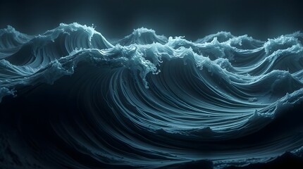 3D Optical Illusion: Lavender Purple Waves with Soft Color Gradient
