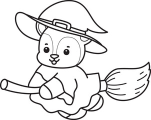 Fototapeta premium Cute Deer icon. Funny baby Deer animal series stock illustration. Life of fluffy Deer designs. Coloring pages of cute deer icon. 