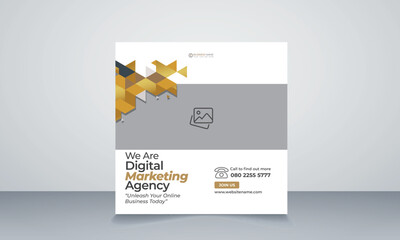 Digital marketing corporate social media and agency banner or instagram post template
