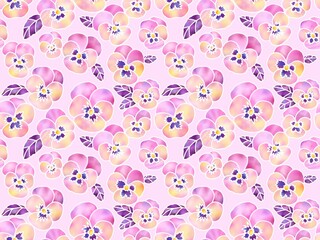 パンジーの背景　C-4'