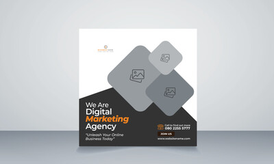 Digital marketing corporate social media and agency banner or instagram post template
