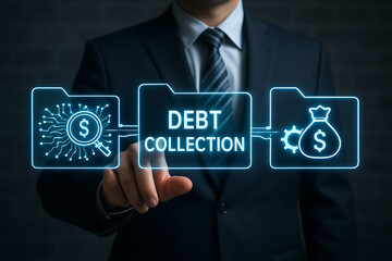 Debt collection business finance concept.debt collection concept.