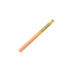 Soft pastel incense stick on white background, calming decoration