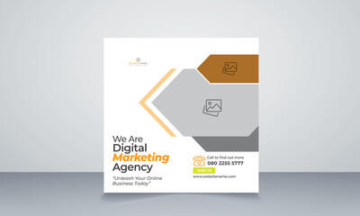 Digital marketing corporate social media and agency banner or instagram post template
