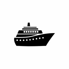 Obraz premium creative details cruise ship icon vector illustration 