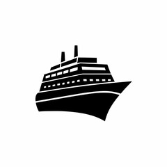 Obraz premium creative details cruise ship icon vector illustration 