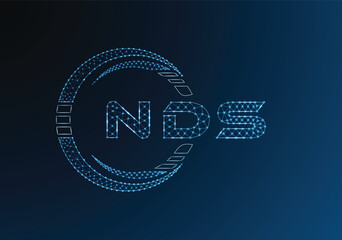 Naklejka premium NDS low poly letter logo vector design. NDS lower poly logo design. Low poly logo.