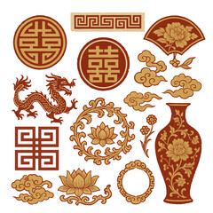 Traditional Chinese Dragon Motifs Vector Set - 10 Elegant Ornamental Designs
伝統的な中華龍モチーフ ベクターセット - 10点のエレガントな装飾デザイン