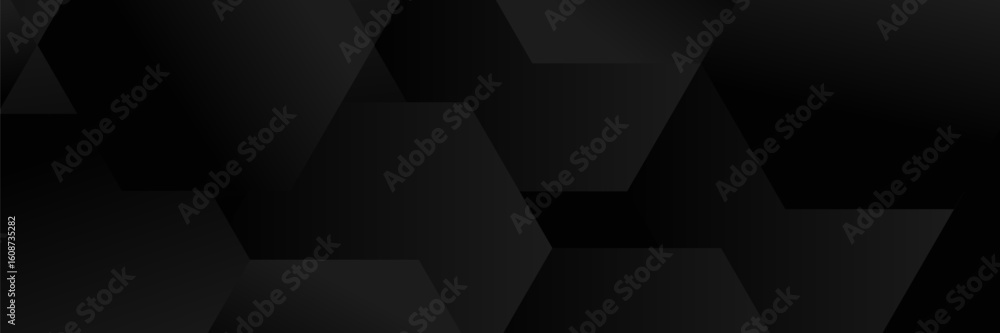 Poster abstract dark background featuring a soft black gradient and geometric shapes.