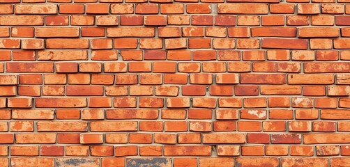Worn brown brick wall seamless pattern Grunge texture, horizontal brickwork Ideal for wallpaper, wrapping paper, textiles,  overlay,  distressed