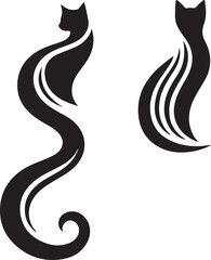 black and white cats