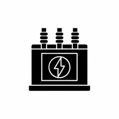 creative details electric substation icon vector illustration	