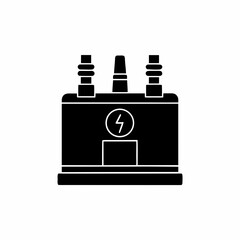 creative details electric substation icon vector illustration	