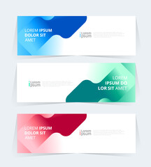 banner or header template featuring a color gradient design with abstract geomatic shapes. 