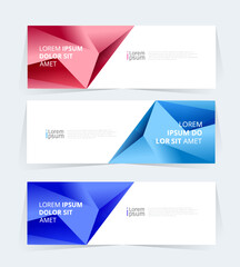 banner or header template featuring a color gradient design with abstract geomatic shapes. 
