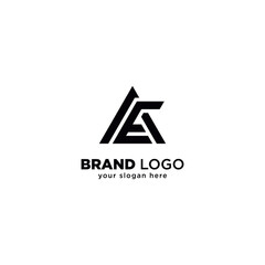 Modern Unique A and E Letter Monogram Logo with White Background.