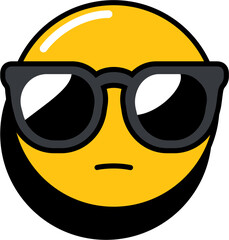 vector smiley face with sucglasses
