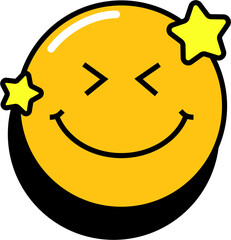 smiley face with lemon