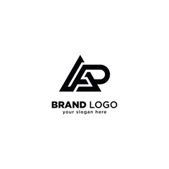 Modern Unique A and P Letter Monogram Logo with White Background.