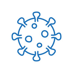 Coronavirus Line Icon, Virus Symbol Outline for Health and Safety