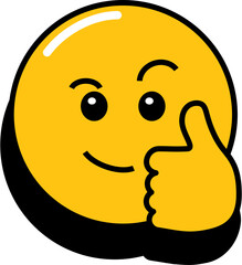 happy smiley face thumbs up