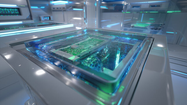 Liquid Immersion Cooling System Submerging Data Servers for Energy Efficiency