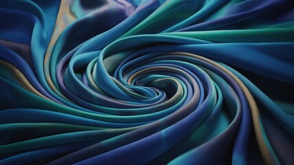 Abstract Colorful Silk Background – Smooth Flowing Fabric Texture in Vibrant Gradient Colors