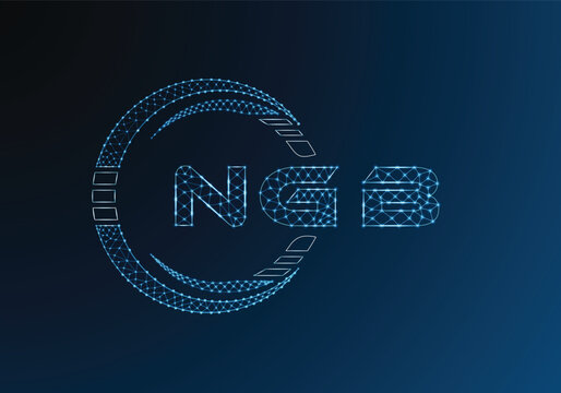 NGB low poly letter logo vector design. NGB lower poly logo design. Low poly logo.