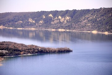 mountain lake in the morning