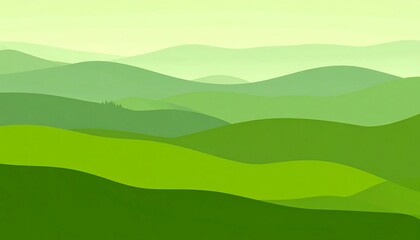 Obraz premium Gentle rolling hills, soft green hues