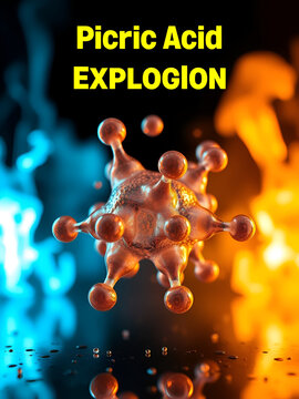 Picric acid explosive molecule