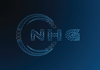 Naklejka premium NHG low poly letter logo vector design. NHG lower poly logo design. Low poly logo.