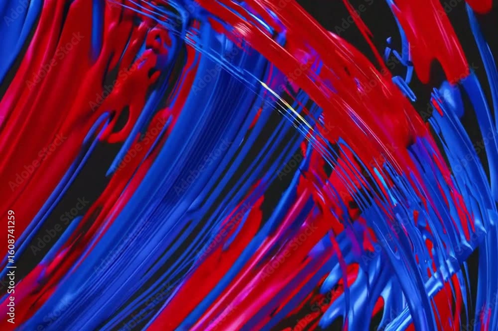 Poster abstract colorful artistic art background. the image shows brushstrokes of red and blue on a dark ba
