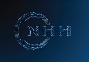 Naklejka premium NHH low poly letter logo vector design. NHH lower poly logo design. Low poly logo.