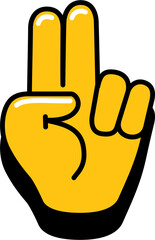 peace sign with hand